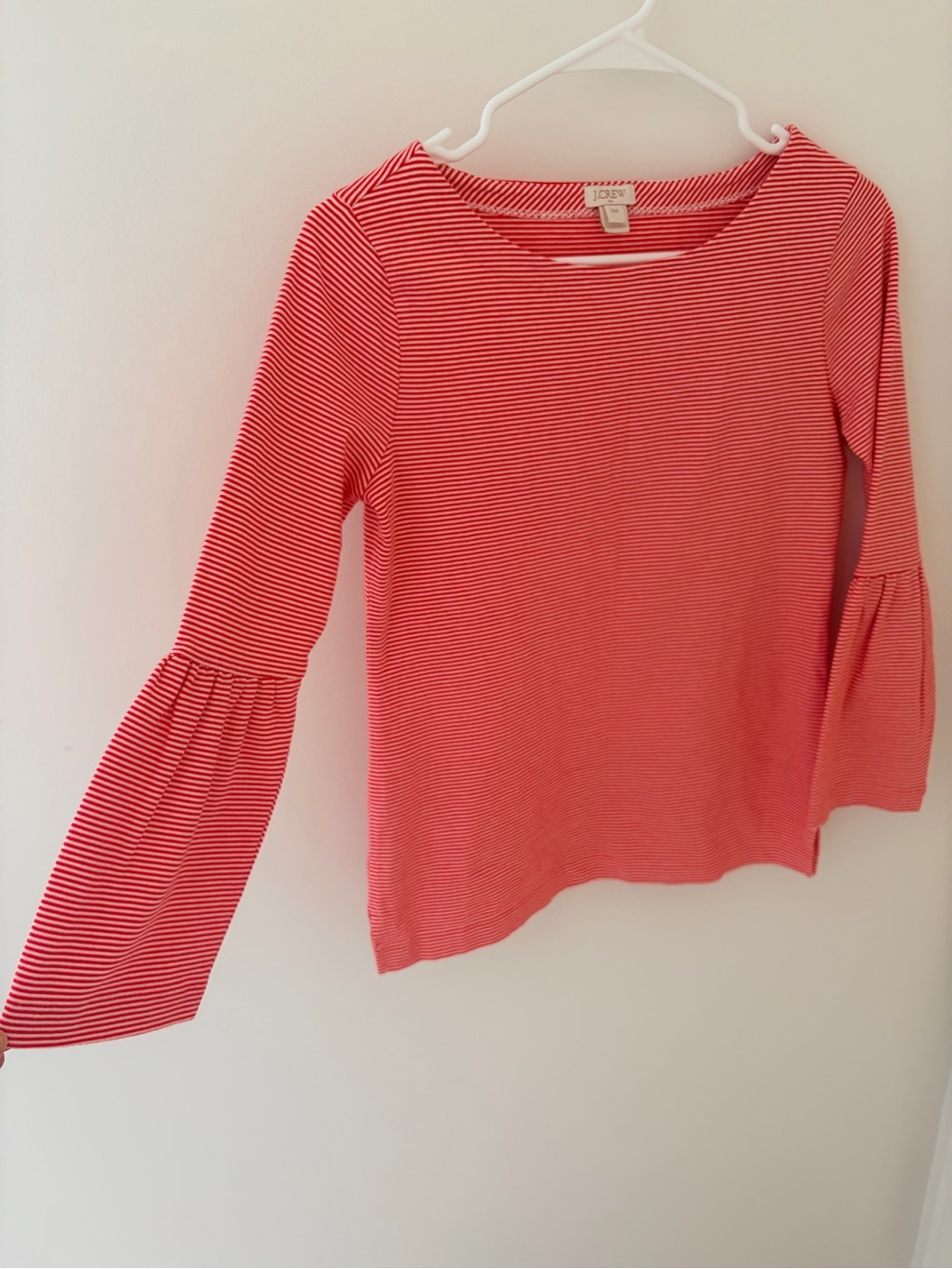 J. Crew Red and White Striped Top